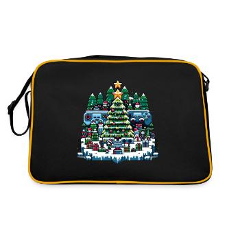 Christmas LAN Party Gamer Festive Gaming Holiday - Retro Bag - black/gold - Back