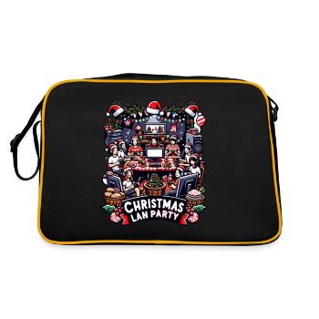 Christmas LAN Party Gamer Festive Gaming Holiday - Retro Bag - black/gold - Back