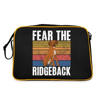 Rhodesian Ridgeback Gifts - Retro Bag - black/gold - Back