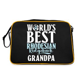 Rhodesian Ridgeback Gifts - Retro Bag - black/gold - Back