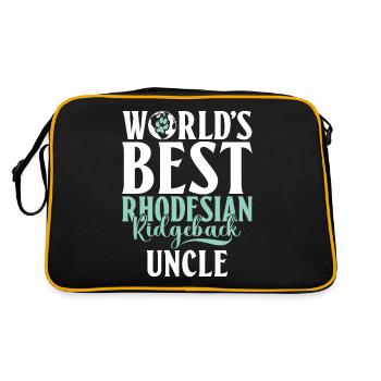 Rhodesian Ridgeback Gifts - Retro Bag - black/gold - Back