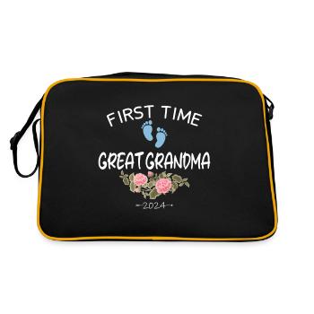 First time great grandma 2024 New Baby for granny - Retro Bag - black/gold - Back