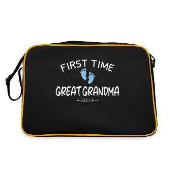 First time great grandma 2024 New Baby for granny - Retro Bag - black/gold - Back