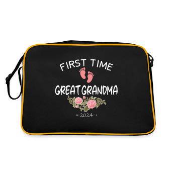 First time great grandma 2024 New Baby for granny - Retro Bag - black/gold - Back