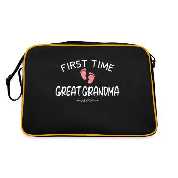 First time great grandma 2024 New Baby for granny - Retro Bag - black/gold - Back