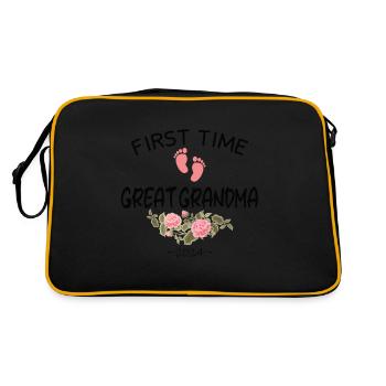 First time great grandma 2024 New Baby for granny - Retro Bag - black/gold - Back
