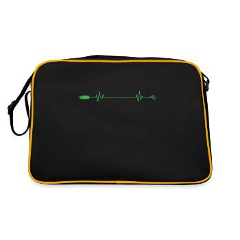 Module de mémoire de ligne de battement de cœur de clé USB - Sac Retro - noir/or - Dos