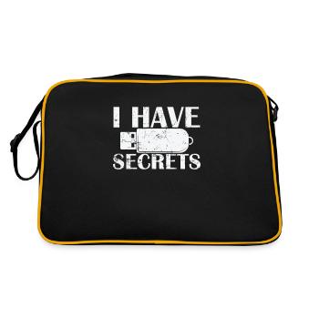 J’ai des secrets USB Stick Retro Storage Module - Sac Retro - noir/or - Dos