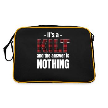 It's a kilt and the answer is nothing - Retro Bag - black/gold - Back