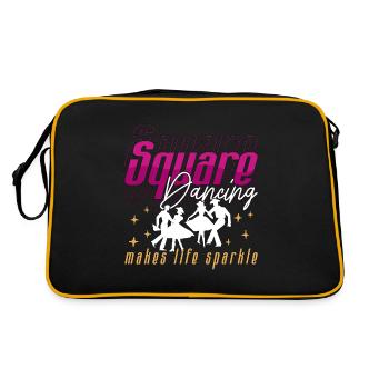 La danse carrée fait scintiller la vie Danse occidentale - Sac Retro - noir/or - Dos