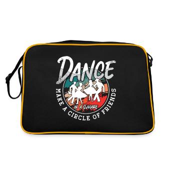 Danse carrée danse dans un carré Faire danser le couple - Sac Retro - noir/or - Dos