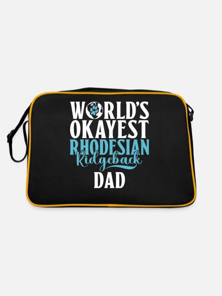 Rhodesian Ridgeback Gifts - Retro Bag - black/gold - Back