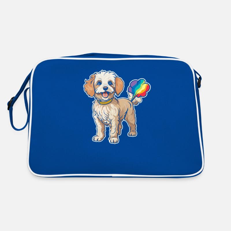 Caniche Mignon Arc-en-Ciel Pet Sac Retro