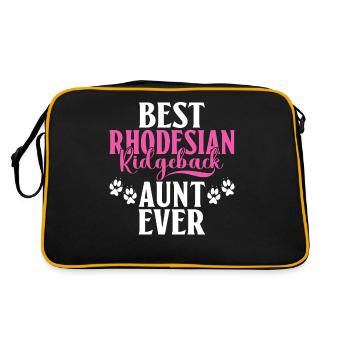 Rhodesian Ridgeback Gifts - Retro Bag - black/gold - Back
