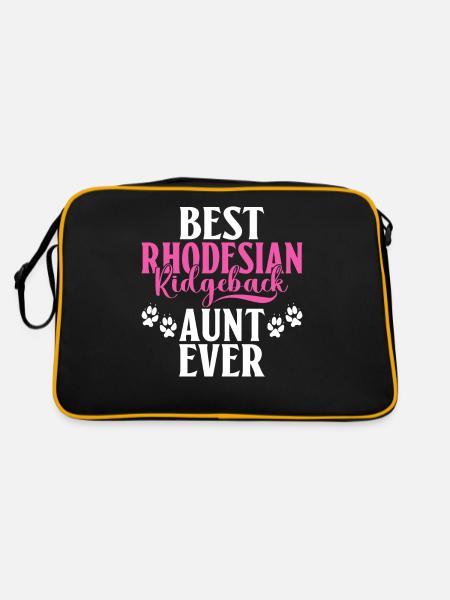 Rhodesian Ridgeback Gifts - Retro Bag - black/gold - Back