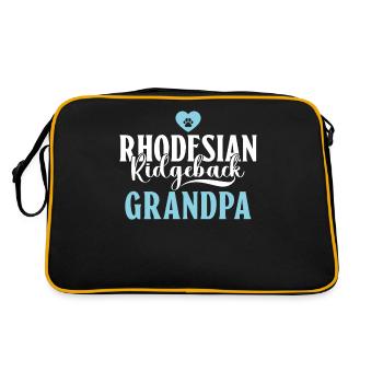 Rhodesian Ridgeback Gifts - Retro Bag - black/gold - Back