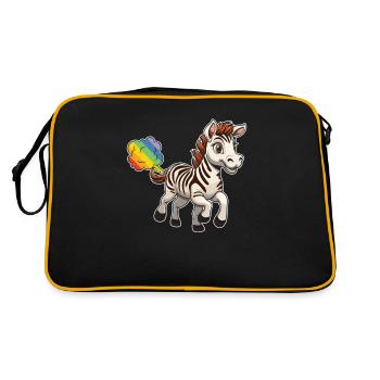 Zèbre Arc-en-ciel Arc-en-ciel Pet - Sac Retro - noir/or - Dos