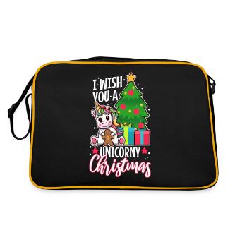 Je vous souhaite un Noël de Licorne - Sac Retro - noir/or - Dos