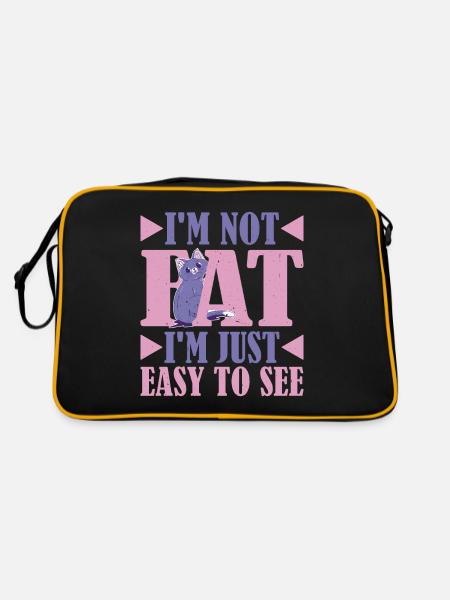 I'm Not Fat, I'm Just Easy To See 17 - Retro Bag - black/gold - Back