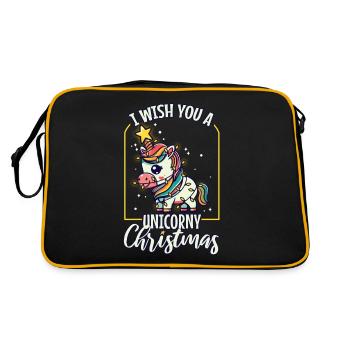 Je vous souhaite un Noël de Licorne - Sac Retro - noir/or - Dos