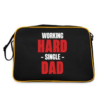 Hard working single father - Retro Bag - black/gold - Back