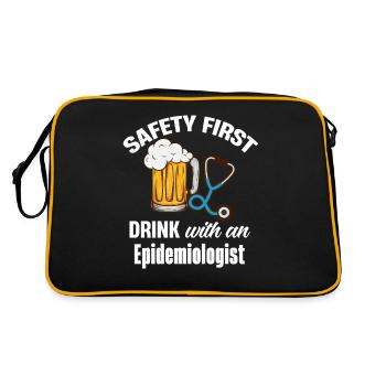 Safety First Drink with a - Retro Bag - black/gold - Back
