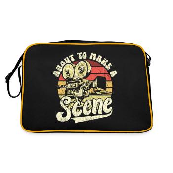 Filmemacher, Kamera, Regie, Produzent, Design - Retro Tasche - Schwarz/Gold - Hinten