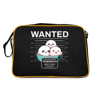 Kawaii Mochi Eiscreme Japanisches Dessert Japan - Retro Tasche - Schwarz/Gold - Hinten
