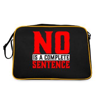 No Is A Complete Sentence 32 - Retro Bag - black/gold - Back