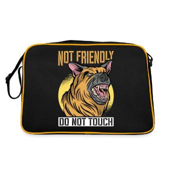 Not Friendly, Do Not Touch 38 - Retro Tasche - Schwarz/Gold - Hinten