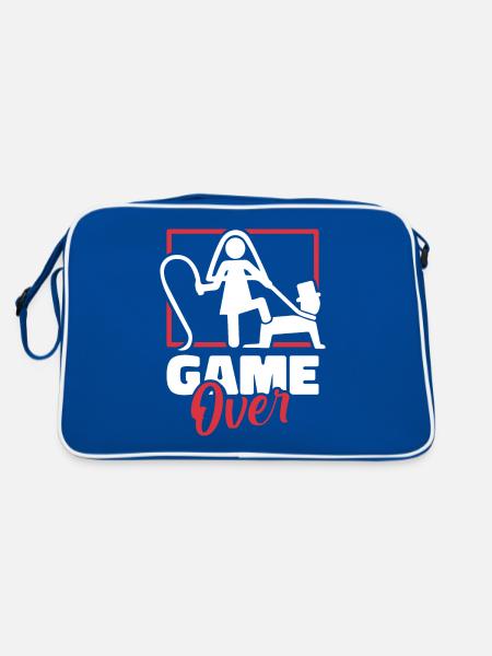 Bachelorette Party Jga - Retro Tasche - Blau/Weiß - Hinten