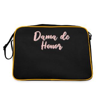 Bachelorette Party Jga Dama De Honor - Retro Tasche - Schwarz/Gold - Hinten