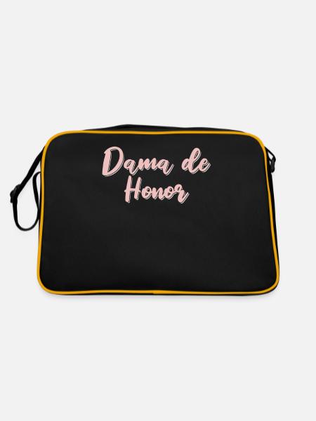 Bachelorette Party Jga Dama De Honor - Retro Tasche - Schwarz/Gold - Hinten