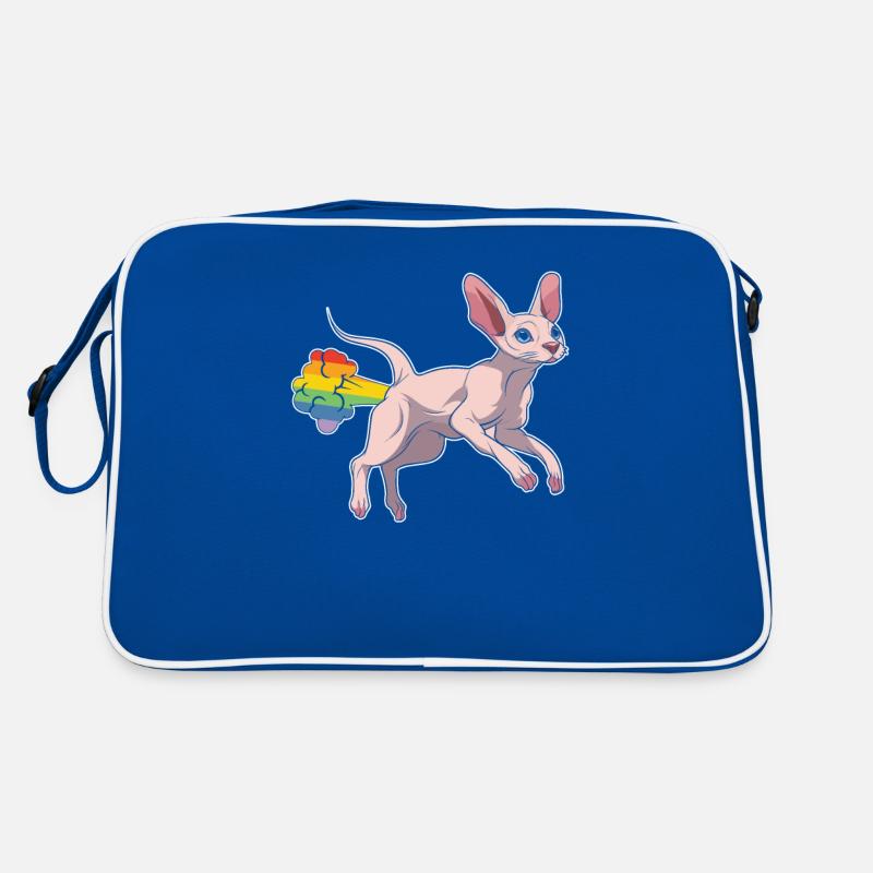 Sphynx Katze Regenbogen Regenbogenfurz Retro Tasche