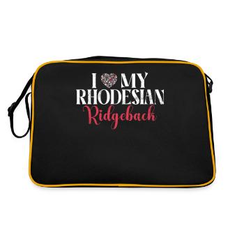 Rhodesian Ridgeback Gifts - Retro Bag - black/gold - Back