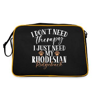 Rhodesian Ridgeback Gifts - Retro Bag - black/gold - Back