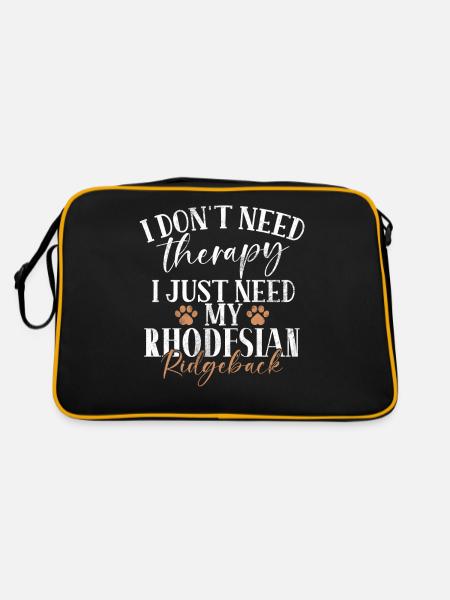 Rhodesian Ridgeback Gifts - Retro Bag - black/gold - Back