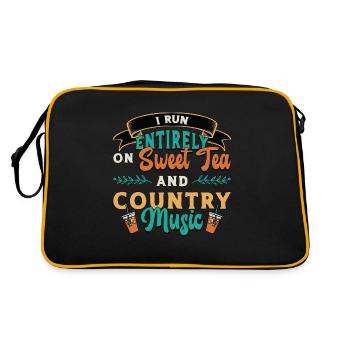 Sweet Tea I Run Entirely On Sweet Southern Country - Retro Bag - black/gold - Back