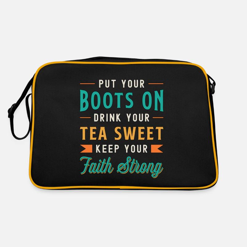 Sweet Tea Put Your Boots On Drink Your Bubble Tea Retro Tasche
