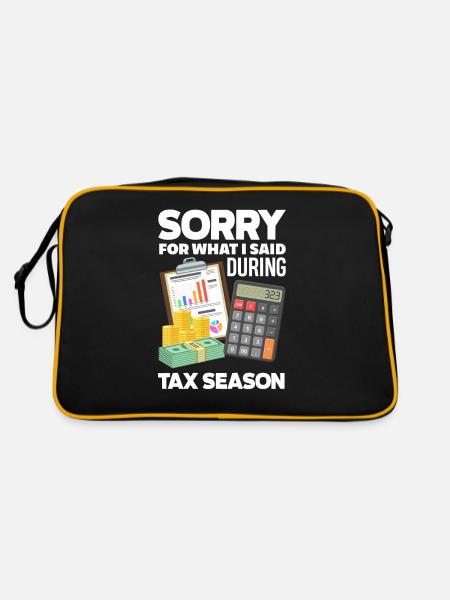 Lustiges Steuerberater Buchhalter Geschenk - Retro Tasche - Schwarz/Gold - Hinten