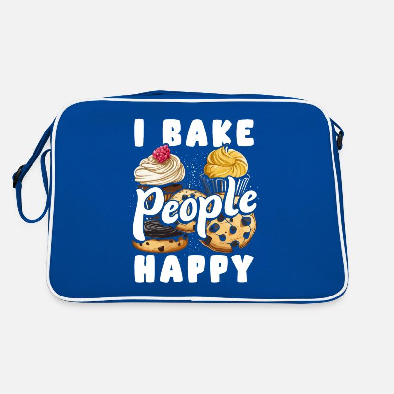 Bäcker Backen Ich Backe Menschen Glücklich Cupcake Keks Retro Tasche