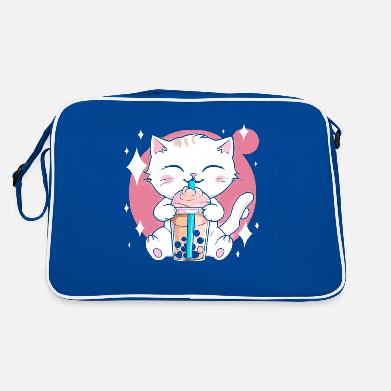 Kawaii Bubble Tea Katze Boba Milch Retro Tasche