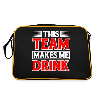 This Team Makes Me Drink 5 - Retro Tasche - Schwarz/Gold - Hinten