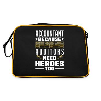 Drôle de cadeau comptable de conseiller fiscal - Sac Retro - noir/or - Dos