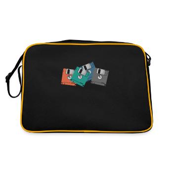 Colorful Floppy Disks Retro Memory Module Disk - Retro Bag - black/gold - Back