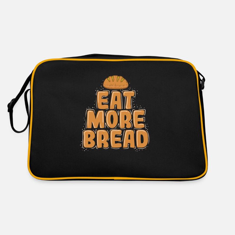 Eat More Bread Baker Bakery Retro Bag