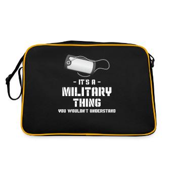 C’est une chose militaire que vous ne - Sac Retro - noir/or - Dos