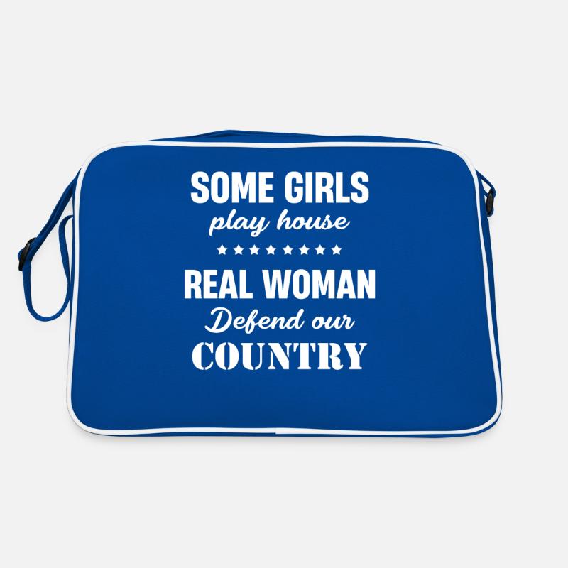 Einige Mädchen Spielen Haus Echte Frauen Retro Tasche