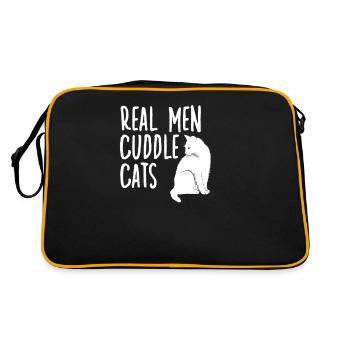 Funny cat lover cat motif cat owner - Retro Bag - black/gold - Back