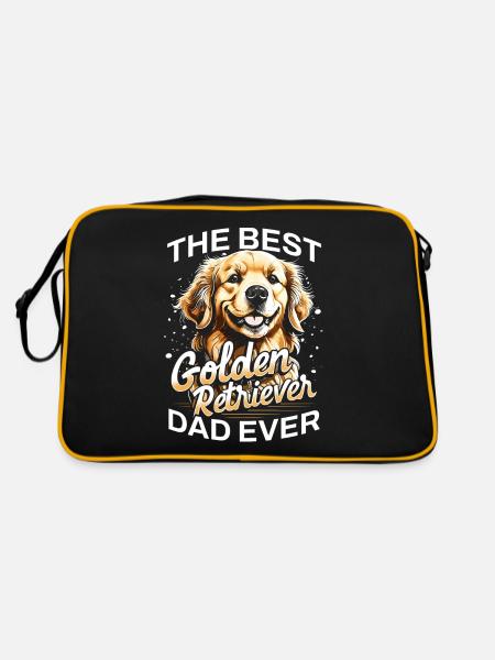 Best Golden Retriever Dad Ever - Retro Bag - black/gold - Back